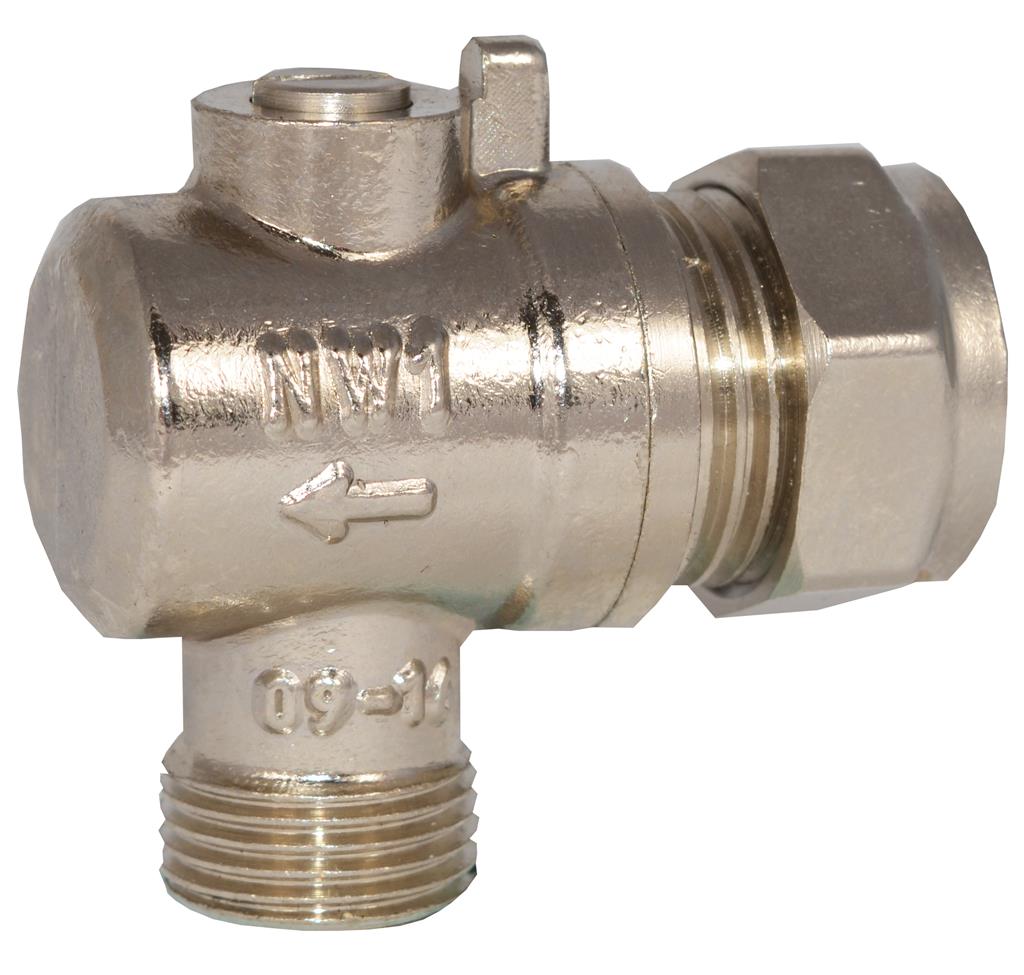 15mm x 3/8" ANGLED FLAT FACED ISOLATING VALVE