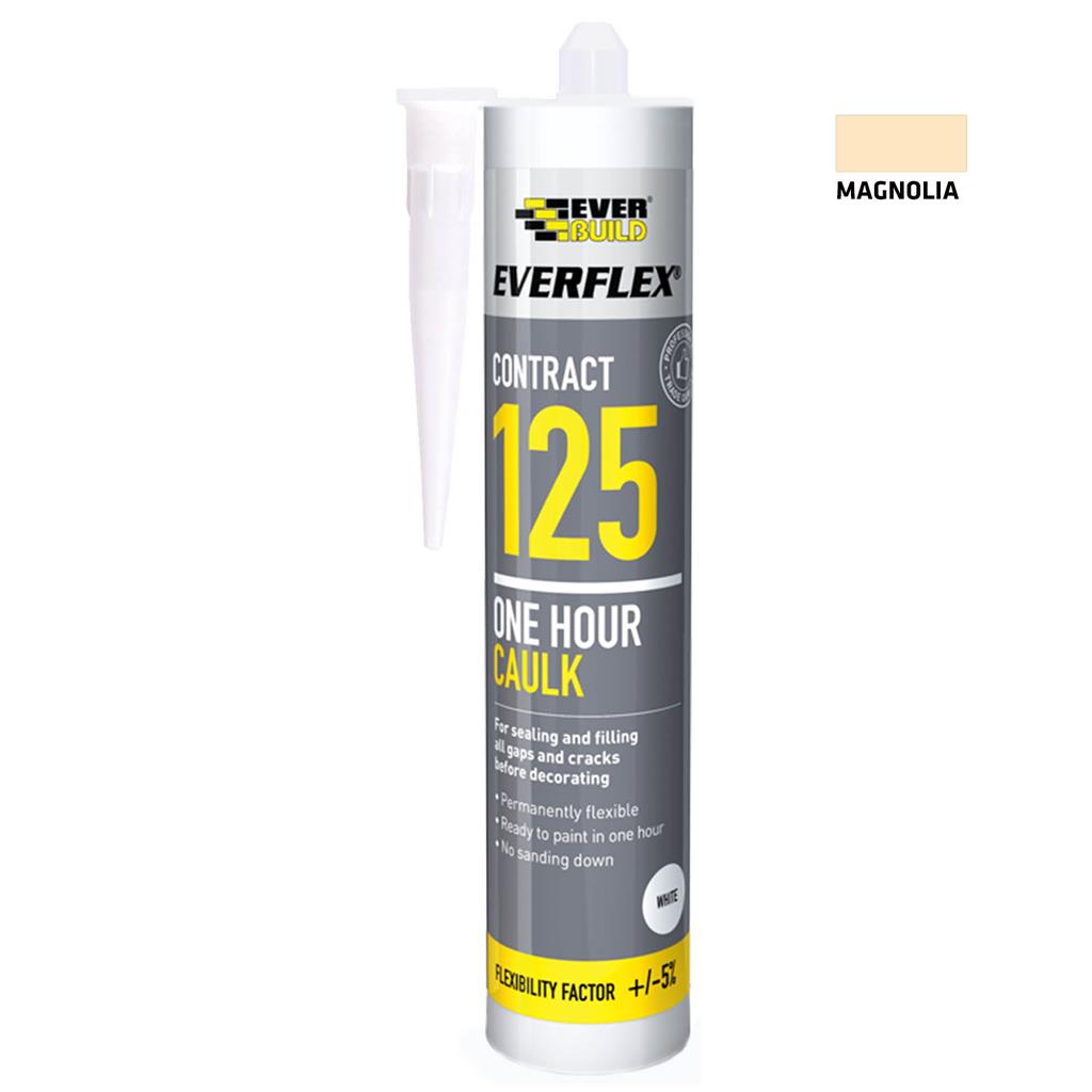 EVERBUILD ONE HOUR CAULK MAGNOLIA 300ML