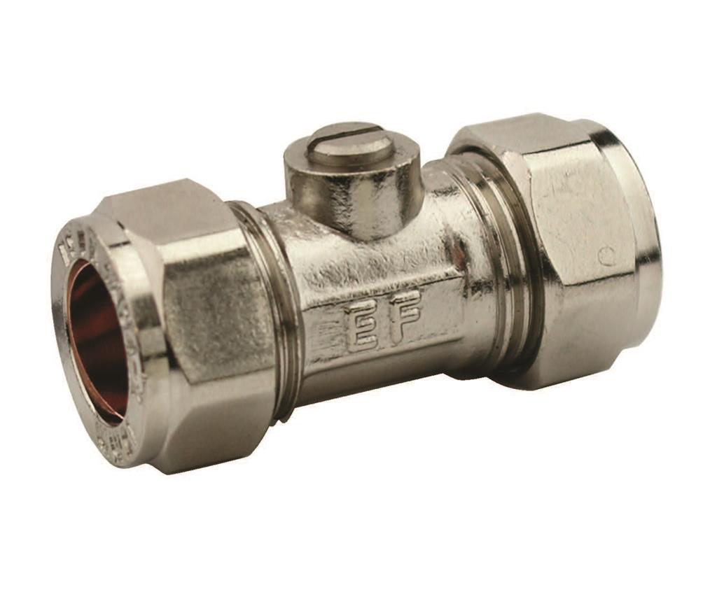 22mm CHROME ISOLATING VALVE