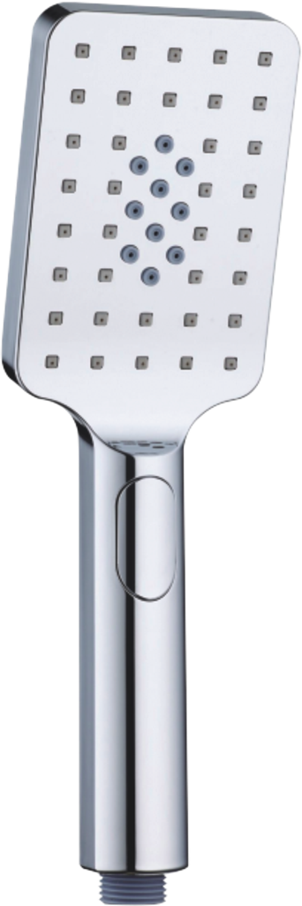 SHOWER HEAD/HANDSET WITH 3-WAY SELECT BUTTON TECHNOLOGY SQUARE CHROME