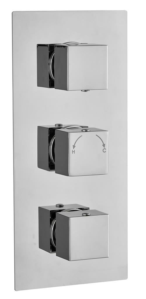 CONCEALED SHOWER THERMOSTATIC VALVE SQUARE 2 WAY