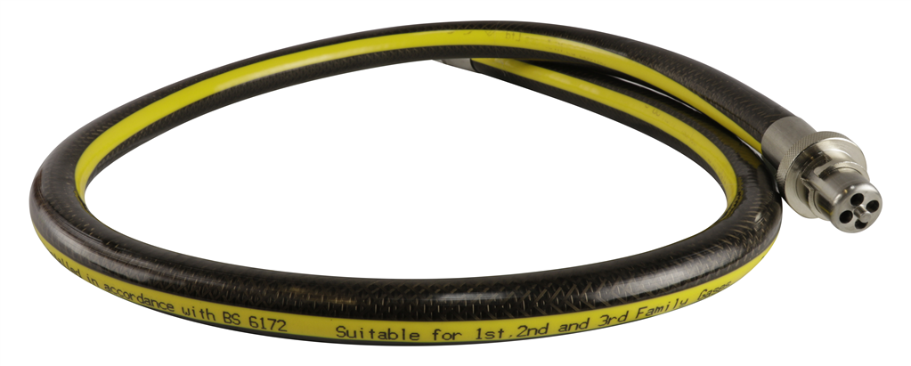 SALVUS 1.00M GAS HOSE STRAIGHT BAYONET