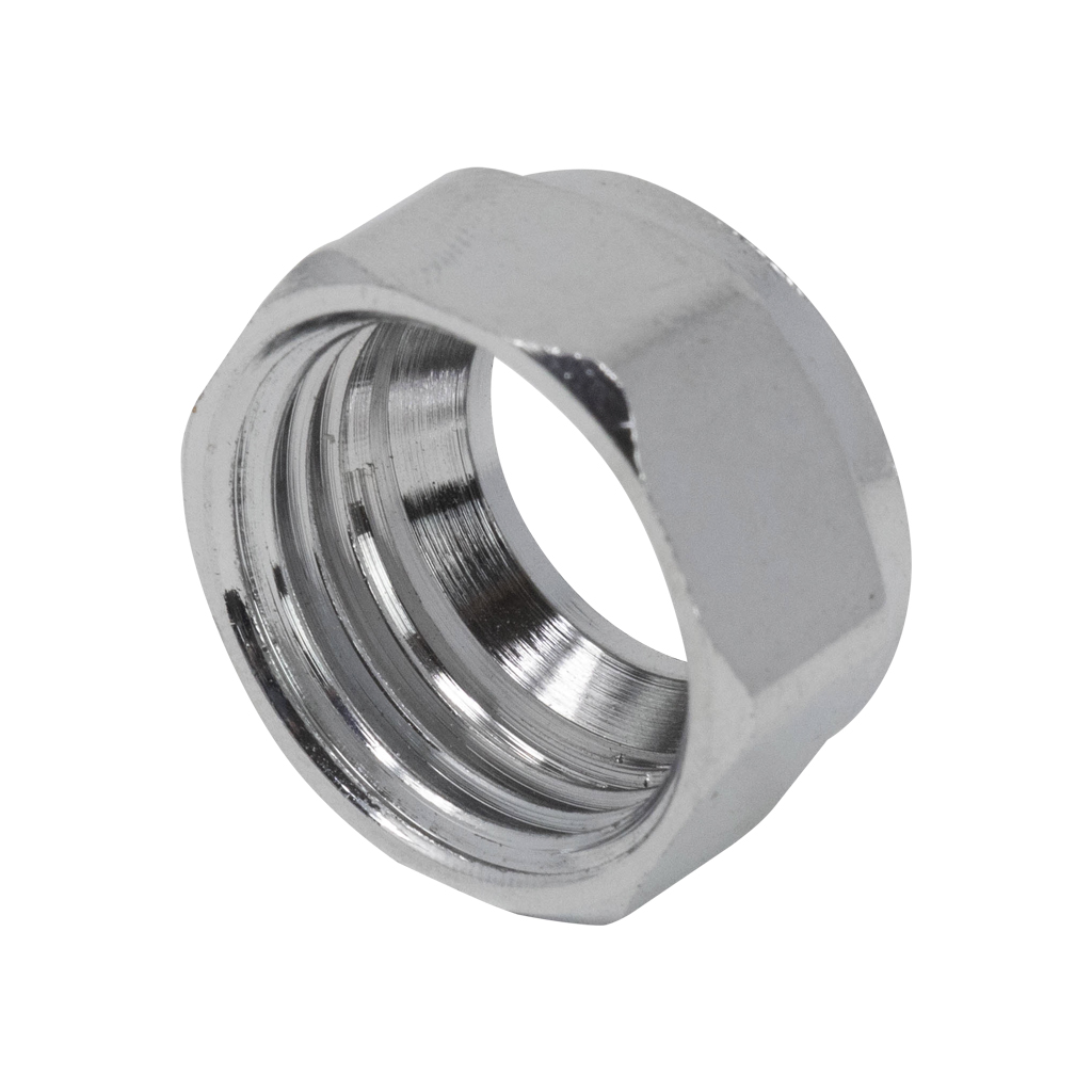 CHROME COMPRESSION 15mm NUTS -MIN QTY 10-