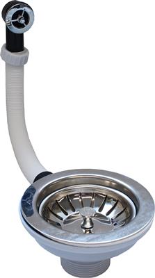 1 1/2" BASKET WASTE STRAINER WITH ROUND OUTLET