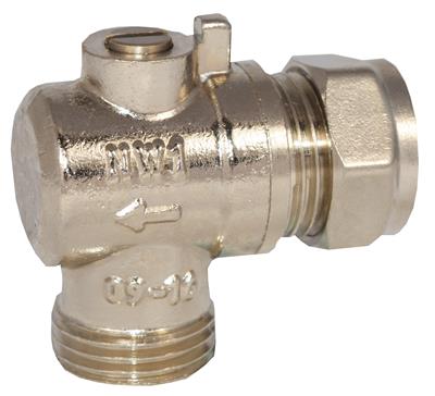 15mm x 1/2" ANGLED FLAT FACED ISOLATING VALVE