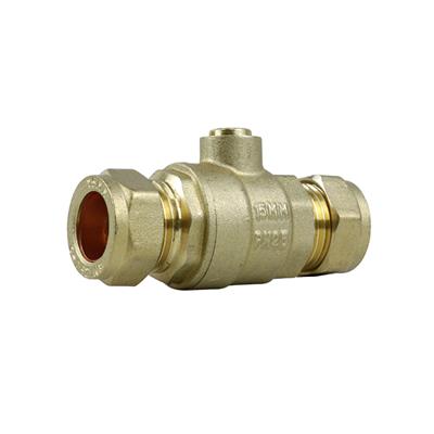 15mm HEAVY PATTERN BRASS ISOLATING VALVE