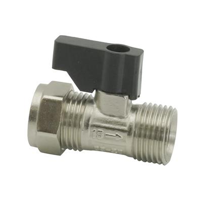 15mm FLAT FACED ISOLATING VALVE WITH HANDLE