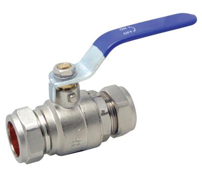 42mm LEVER BALL VALVE BLUE