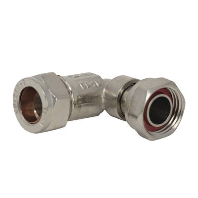 Compression 15mm x 1/2" Straight or angled Chrome Service Valve**WRAS Approved 