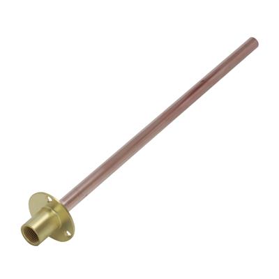 Outside Tap Wall Plate With 15mm x 350mm Copper PIpe Tail To Go Through Wall 