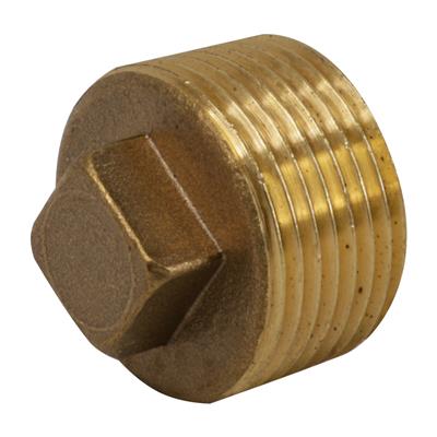 3/4" BRASS SQUARE HEAD PLUG