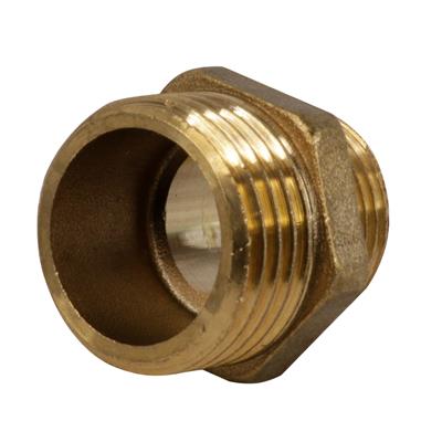 THREADED BRASS 3/8" x 1/4" REDUCING HEX NIPPLE