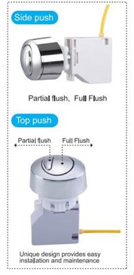 CONCEALED CISTERN FLUSH VALVE ADJUSTER WITH DUAL PUSH BUTTON