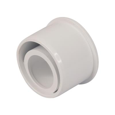 OVERFLOW SOLVENT WELD 32mm REDUCER WHITE