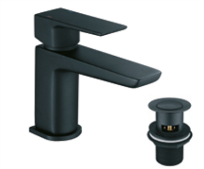 CORDELIA DECK MOUNTED MINI MONO BASIN MIXER MATT BLACK