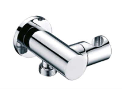 SHOWER WALL BRACKET & OUTLET ROUND ANGLED CHROME