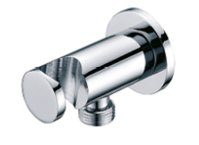 SHOWER WALL BRACKET & OUTLET ROUND STRAIGHT CHROME