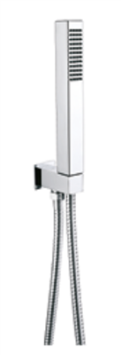 SHOWER WALL BRACKET SQUARE CHROME WITH HANDSET
