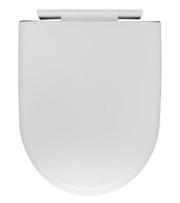 SOFT CLOSE TOILET SEAT D-SHAPE WHITE -MIN QTY 10-