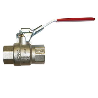 1 1/2" LOCKABLE LEVER BALL VALVE RED