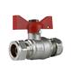 15MM BUTTERFLY BALL VALVE DUAL HANDLES RED & BLUE