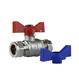 15MM BUTTERFLY BALL VALVE DUAL HANDLES RED & BLUE