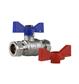 15MM BUTTERFLY BALL VALVE DUAL HANDLES RED & BLUE