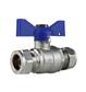 15MM BUTTERFLY BALL VALVE DUAL HANDLES RED & BLUE