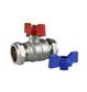 22MM BUTTERFLY BALL VALVE DUAL HANDLES RED & BLUE