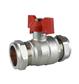 22MM BUTTERFLY BALL VALVE DUAL HANDLES RED & BLUE