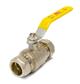 15mm LEVER BALL VALVE YELLOW GAS