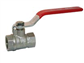 3" LEVER BALL VALVE RED
