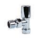 15MM RADIATOR VALVE ANGLED CHROME 15mm NUT