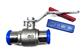 15MM MB PRESSFIT WATER LEVER BALL VALVE WITH DUAL HANDLE DZR NICKEL PLATED