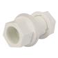 OVERFLOW SOLVENT WELD STRAIGHT TANK CONNECTOR WHITE