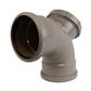 SOIL PUSH FIT 110MM DOUBLE SOCKET 90 DEGREE ACCESS BEND GREY