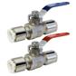 15MM BALL VALVE PUSH FIT WITH 2 HANDLES RED & BLUE