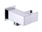 SHOWER WALL BRACKET & OUTLET SQUARE ANGLED CHROME