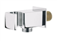 SHOWER WALL BRACKET & OUTLET SQUARE STRAIGHT CHROME