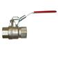 1" LOCKABLE LEVER BALL VALVE RED
